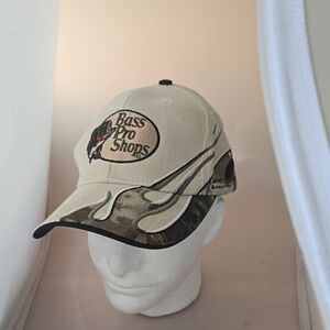 Bass Pro Shops Cream and Camo Hat